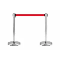 Absperrpfosten mit Gurtband