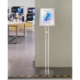   Nagyon elegáns megállító tábla, ezüst színű, A4, ST-009
