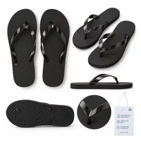 Beach Sandal – schwarze Wellness-Hausschuhe