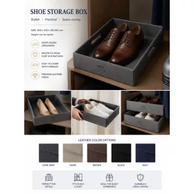 HOBBB Tejn Schuhputzbox in Lederoptik
