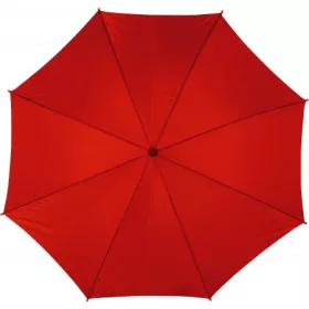   Automatik-Regenschirm mit Holzgestell, Rot – Preis inklusive Logodruck
