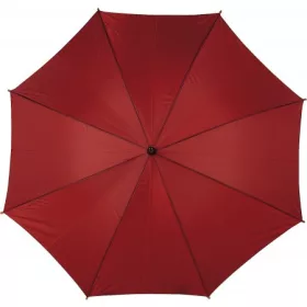   Automatik-Regenschirm mit Holzgestell, Bordeaux – Preis inklusive Logodruck