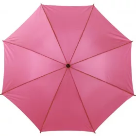   Automatik-Regenschirm mit Holzgestell, Rosa – Preis beinhaltet auch den Logodruck