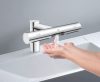 Touchless stainless hand dryer and faucet in one