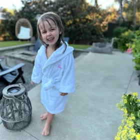   Bademantel aus ägyptischer Baumwolle für Kinder 2-3 Jahre, 400 g