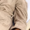 Frottier-Bademantel mit Waffelmuster Beige XL, 350 g