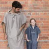 SwimSoft Badetuch-Poncho Braun XL, 300 g