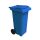 Plastic dustbin, municipal waste collection, blue, 120L
