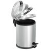 Edelstahl-Treteimer, mit Schließdämpfer, 5L, glänzend