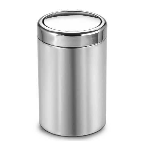 Henger Mülleimer aus Edelstahl mit Klappdeckel 30L, glänzend
