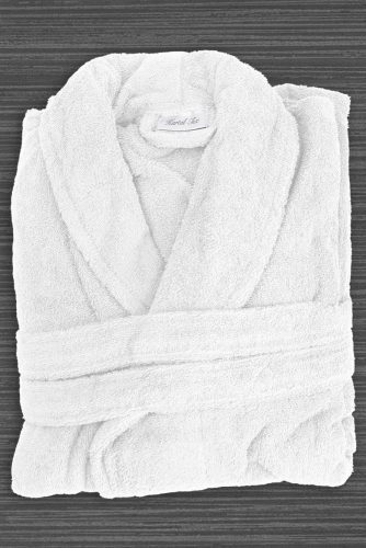 Bademantel, weiß, Frottee, Größe 4XL