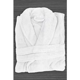BADEMANTEL WEISS FROTTIER  GRÖSSE L