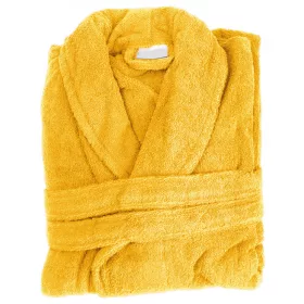 Bademantel farbig Sonnengelb 1977 Größe XL