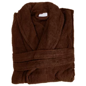 Bademantel farbig DUNKELBRAUN 6028 Größe XL