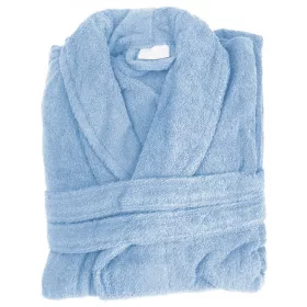 Bademantel farbig Hellblau 3187 Größe XL