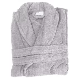 Bademantel farbig HELLGRAU 7340 Größe XL