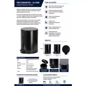 HOBBB Harboøre Badezimmer-Mülleimer, 8,0 l