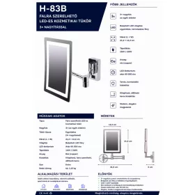 HOBBB Nordlys Wand-Kosmetikspiegel