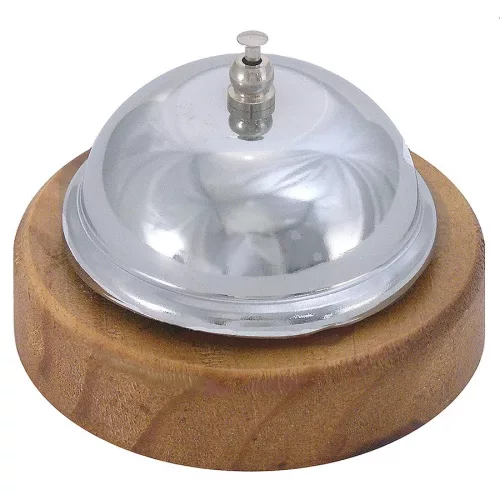 Rezeptionsglocke – silberfarben, 9 cm