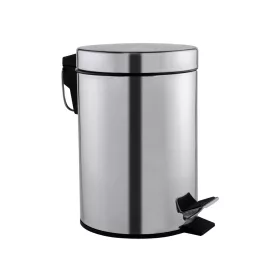 Mediclinics runder Treteimer aus Stahl, 5 l, satiniert