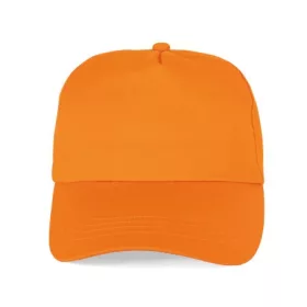   K-UP 5-Panel-Baseballkappe, Orange, U – Preis inklusive Logodruck