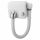 Hair dryer, throat tube, push button, vandal proof, stainless steel, white, 1300W