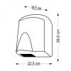 Hand dryer, ABS plastic, white, 1650W