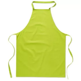   Baumwoll-Küchenschürze, Limette – Preis inklusive Logodruck