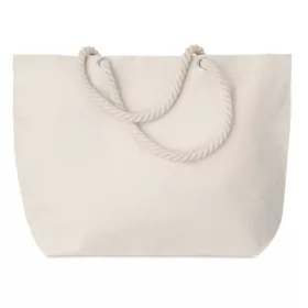   Strandtasche mit Seilgriff, Beige – Preis inklusive Logodruck