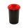 Plafor ECO round, cylinder trash can 50L black/red