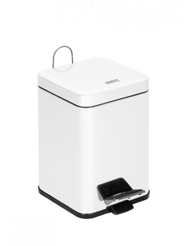 Mediclinics Würfel, Stahl-Tretmülleimer 6L - weiß