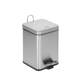Mediclinics Würfel, Stahl-Tretmülleimer 12L - Satin