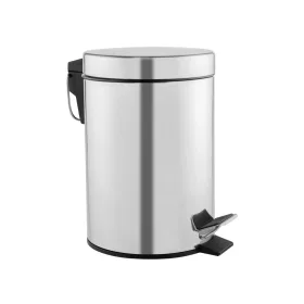   Runder Tretmülleimer von Mediclinics aus Stahl, 3 l, glänzend