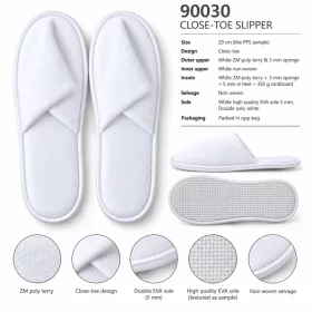 Geschlossener Hotelslipper aus Frottier