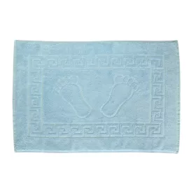 Badvorleger Pfotenmuster Farbig Hellblau 3187