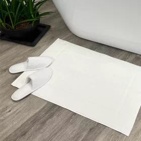 Bequemer Badezimmerteppich Weiß 50x80, 700 g