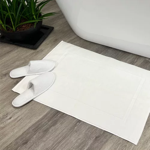 Bequemer Badezimmerteppich Weiß 50x80, 700 g