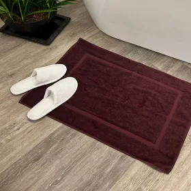 Bequemer Badezimmerteppich Aubergine 50x80, 700 g