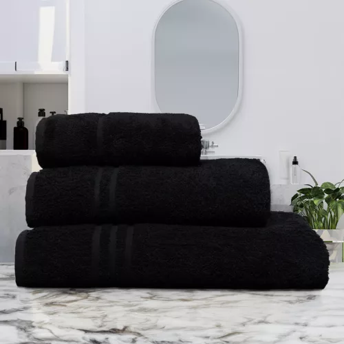 Bequemes Handtuch Schwarz 70x130cm, 450 g