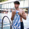 Lido Freizeithandtuch Grau-Weiß 90x150cm, 420 g