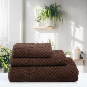 Serenity Spa Waffelhandtuch Braun 70x135cm, 450 g