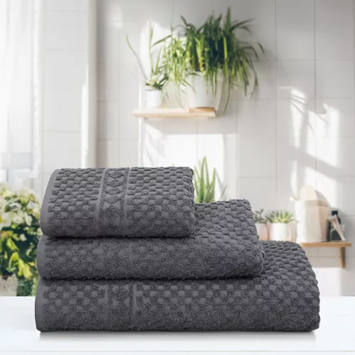 Serenity Spa Waffelhandtuch Schiefergrau 70x135cm, 450 g