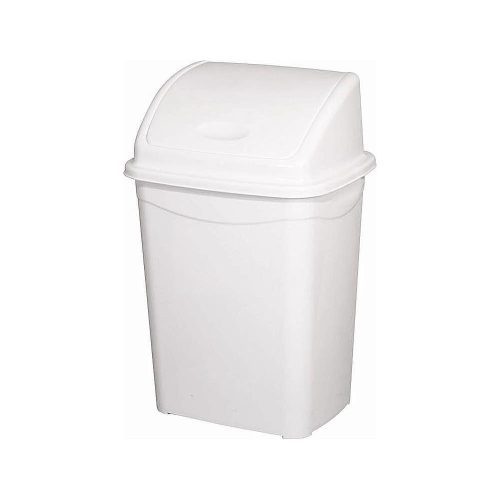 Planet Dustbin with flip lid, plastic, luxury white, 50 L