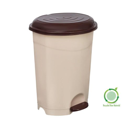 Planet Treteimer, Kunststoff, ECO braun mit herausnehmbarem Korb, 12L NO3