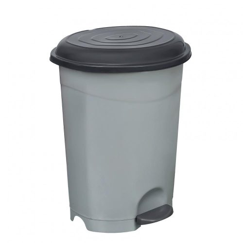Planet Pedal-Mülleimer, Kunststoff, ECO anthrazit, mit herausnehmbarem Korb, 12L