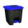 Planet Selective Abfallsammelbehälter, Kunststoff, Pedal, schwarz/blau, 30L