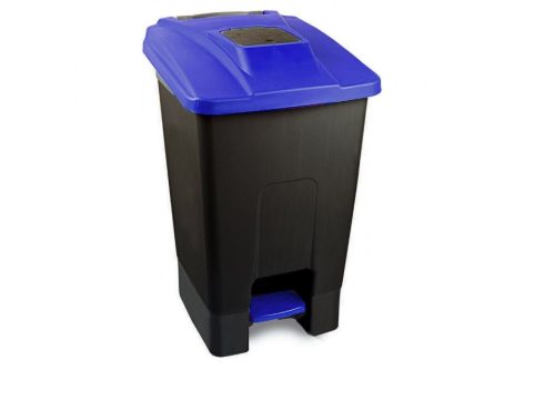 Planet Selective Abfallsammelbehälter, Kunststoff, Pedal, schwarz/blau, 100L
