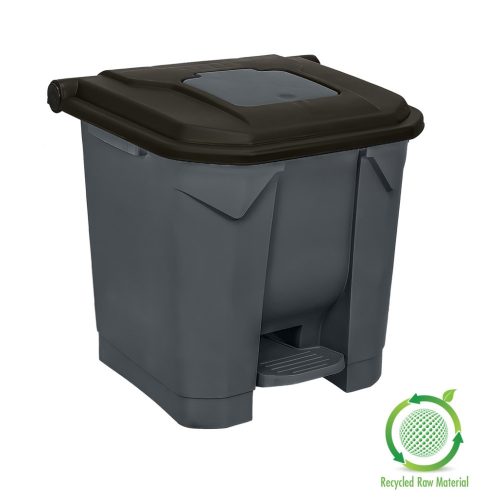 Planet Selective Abfallbehälter, Kunststoff, Pedal, anthrazit/schwarz, 30L