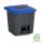 Planet Selective Abfallbehälter, Kunststoff, Pedal, anthrazit/blau, 30L