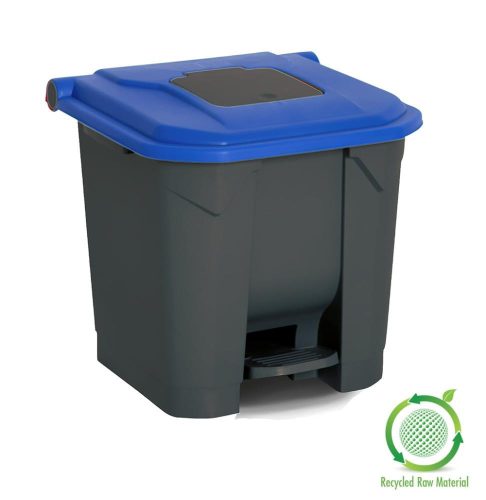 Planet Selective Abfallbehälter, Kunststoff, Pedal, anthrazit/blau, 30L